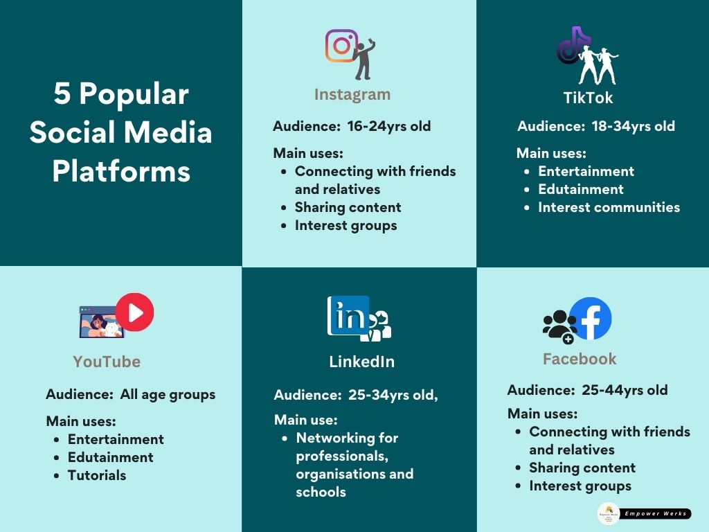 Social Media - BRIEF OVERVIEWS OF FIVE HIGHLY USED SOCIAL MEDIA PLATFORMS AVAILABLE IN SINGAPORE